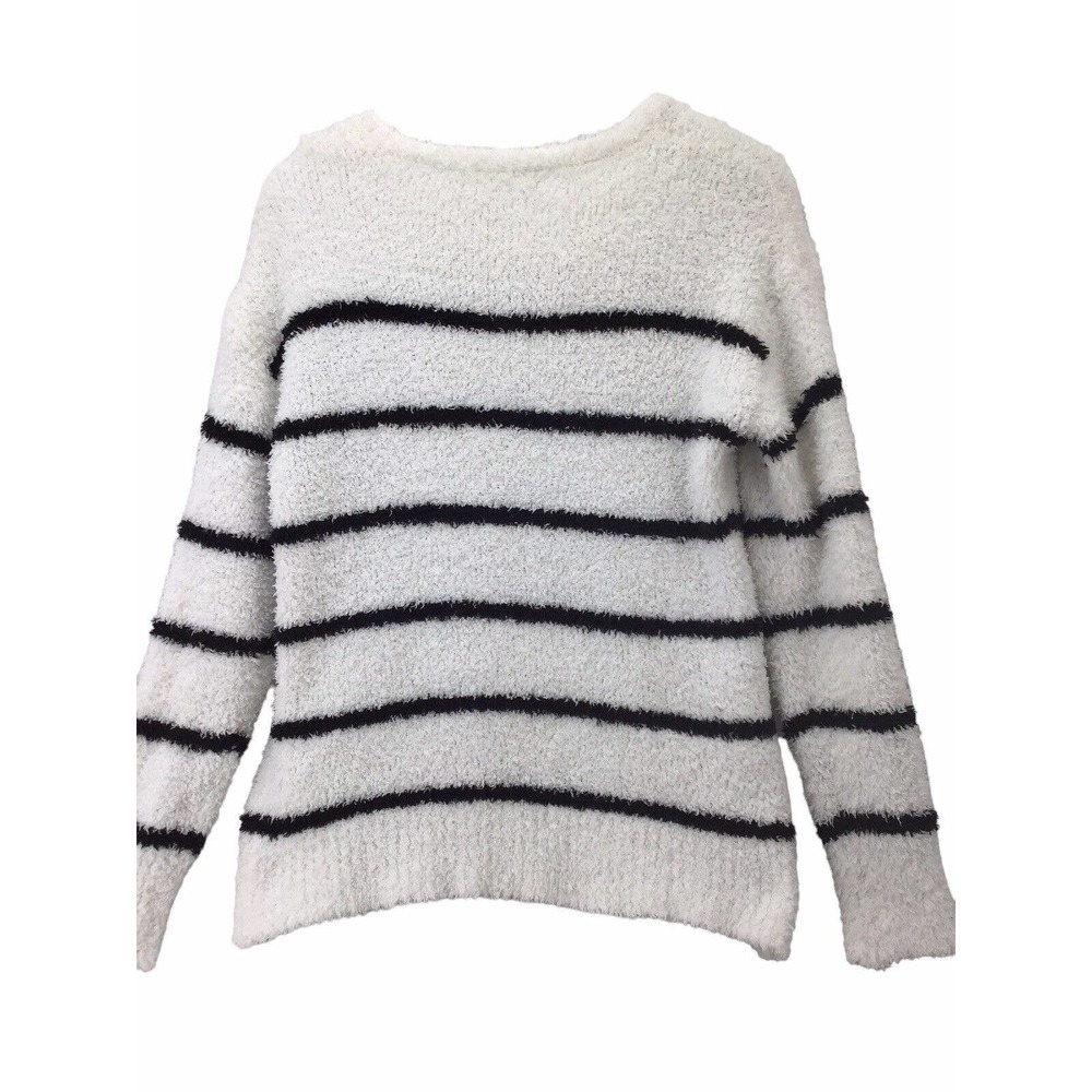 Workshop Republic Clothing Stripped Pullover Eyelash Sweater Women’s Size Large - Picture 2 of 10